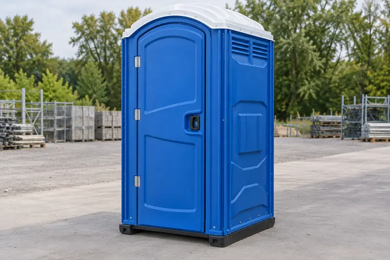 Standard blue portable toilet cabin